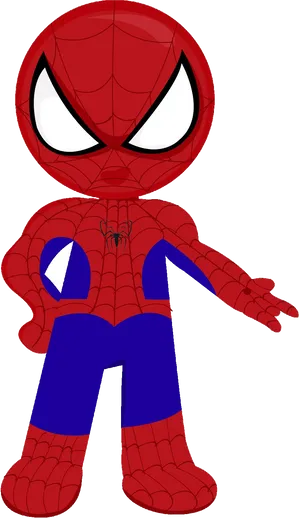 Chibi Spiderman Pose PNG Image