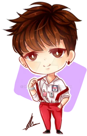 Chibi Style_ Animated_ Character PNG Image