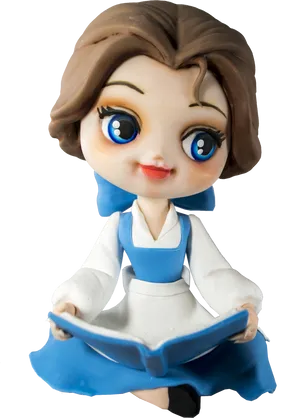 Chibi Style Belle Figurine PNG Image