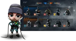 Chibi Style Character Rainbow Six Siege PNG Image