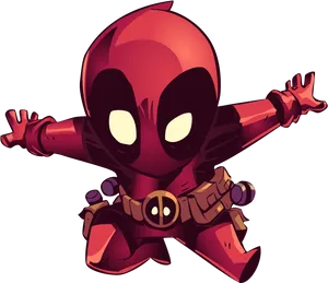 Chibi Style Deadpool PNG Image