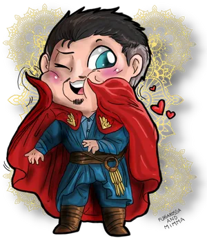 Chibi Style Doctor Strange Illustration PNG Image