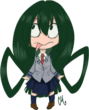 Chibi Style My Hero Academia Character PNG Image