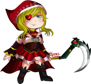 Chibi Style Red Pirate Girl Mobile Legends PNG Image