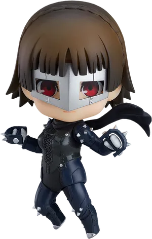 Chibi Thief Figure Stealthy Pose PNG Image