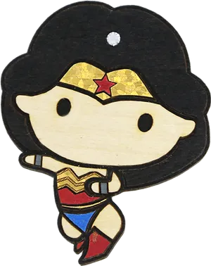 Chibi Wonder Woman Cutout PNG Image