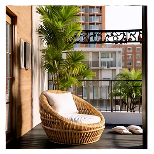 Chic Balcony Furnishing Png 06272024 PNG Image