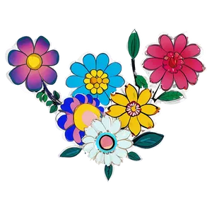 Chic Murakami Flower Design Png 06252024 PNG Image