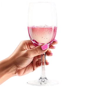 Chic Pink Champagne Toasting Png 1 PNG Image