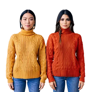 Chic Turtleneck Sweaters Png 14 PNG Image