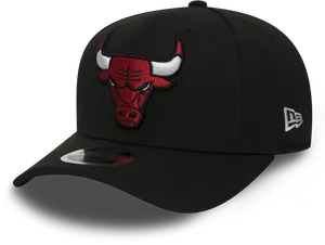 Chicago Bulls Logo Black Cap PNG Image