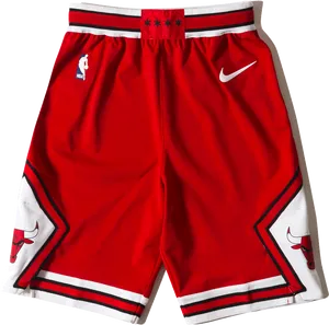 Chicago Bulls Red Basketball Shorts PNG Image