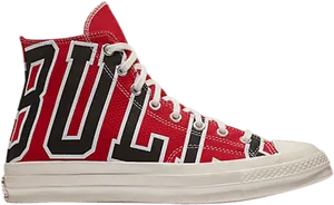 Chicago Bulls Themed Sneaker PNG Image