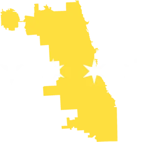 Chicago City Flag Silhouette PNG Image