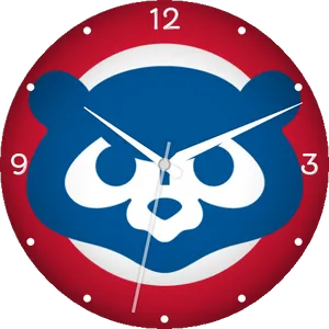 Chicago Cubs Logo Wall Clock PNG Image