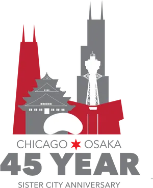 Chicago Osaka Sister City45 Year Anniversary PNG Image