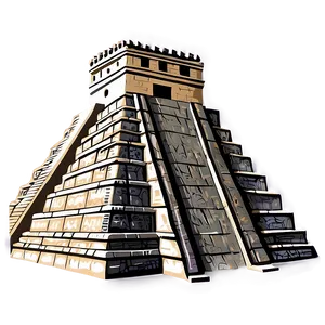 Chichen Itza Temple Drawing Png 8 PNG Image