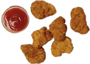 Chicken Nuggetswith Dipping Sauce PNG Image