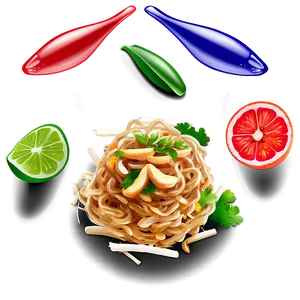 Chicken Pad Thai Cooking Png 06252024 PNG Image