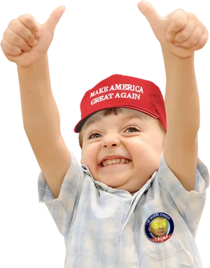 Childin M A G A Hat Thumbs Up PNG Image