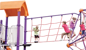 Children Playingon Playground Equipment PNG Image