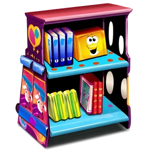 Children's Books Shelf Png Ffg PNG Image