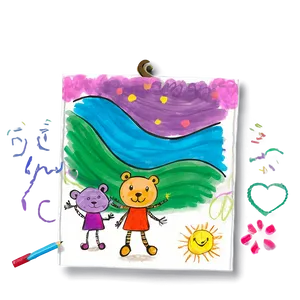 Children's Drawing Papers Png Qfu40 PNG Image