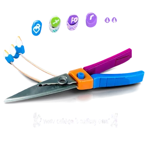 Children's Safety Craft Shears Png 12 PNG Image