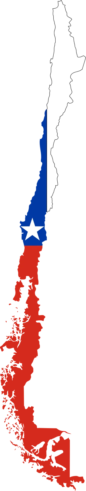 Chile Flag Map PNG Image