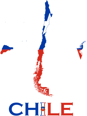 Chile Map Graphicwith Flag Colors PNG Image