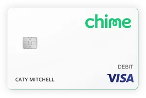 Chime Visa Debit Card PNG Image