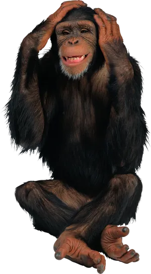 Chimpanzee_ Gesture_ Expression PNG Image