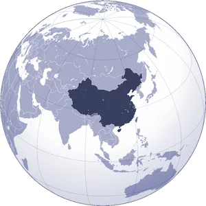 China Global Projection Map PNG Image