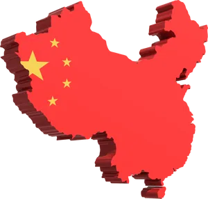 China Map Flag3 D Render PNG Image