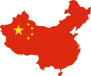 China Mapwith Flag PNG Image