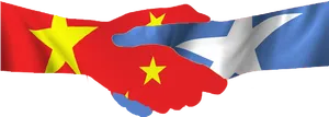 China Somalia Handshake Flags PNG Image