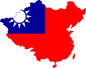 China Taiwan Map Overlay PNG Image