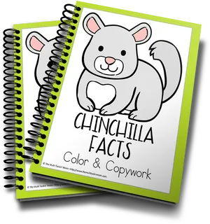 Chinchilla Facts Coloring Book Cover PNG Image