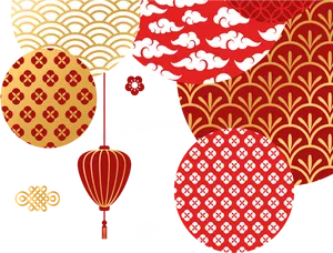 Chinese New Year Festive Decorations PNG Image