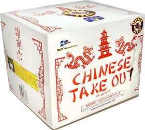 Chinese Take Out Firework Box PNG Image