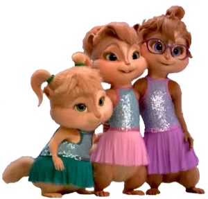 Chipettes_ Group_ Pose.png PNG Image