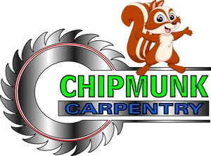 Chipmunk Carpentry Logo PNG Image