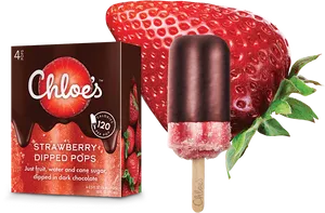 Chloes Strawberry Dipped Pops Product Image PNG Image