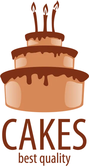 Chocolate Cake Logo Design PNG Image