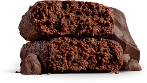 Chocolate Cake Slice Closeup PNG Image