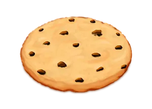 Chocolate Chip Cookie Black Background PNG Image