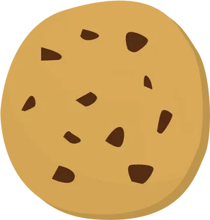 Chocolate Chip Cookie Illustration.png PNG Image