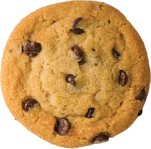 Chocolate Chip Cookie Top View.png PNG Image