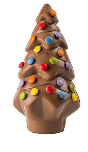 Chocolate Christmas Treewith Candies PNG Image