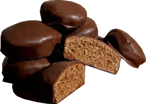 Chocolate Covered Gingerbread Cookies PNG Image